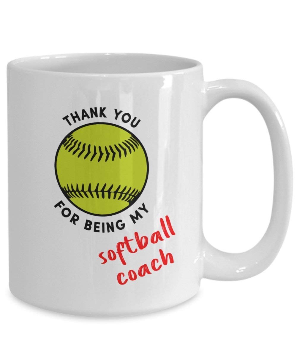 Coach Thank You Geschenk Softball Tasse – Funny Tee Hot Cocoa Kaffeetasse – Neuheit Geburtstag Weihnachten Jahrestag Gag Geschenke Idee