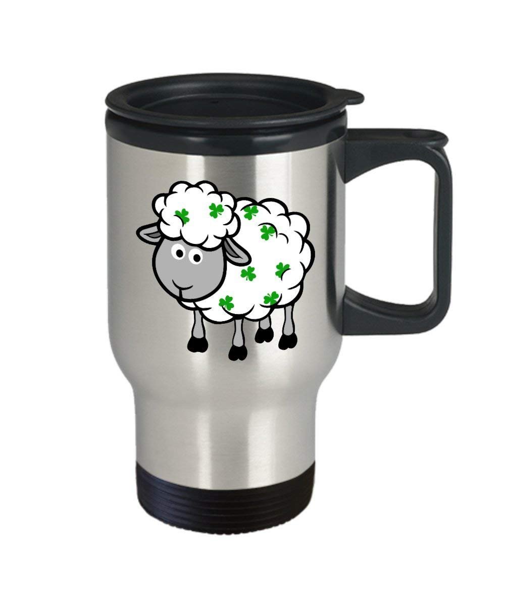 irlandese pecora Travel mug – Funny Tea Hot Cocoa caffè isolato tumbler – Novità compleanno Natale anniversario GAG regalo idea