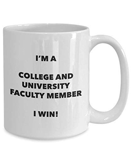 I' m A College e università Faculty membri tazza i Win. – Funny Coffee Cup – novelty Birthday Christmas GAG regalo idea 11oz Infradito colorati estivi, con finte perline