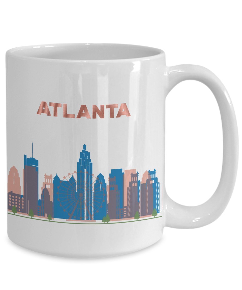 Atlanta Reisebecher – Lustige Teetasse für heiße Kakao-Kaffeetasse – Neuheit Geburtstag Weihnachten Jahrestag Gag Geschenkidee