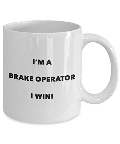 Freno operatore mug – I' m A freno operatore i Win. – Funny Coffee Cup – novelty Birthday Christmas GAG regalo idea 15oz Infradito colorati estivi, con finte perline