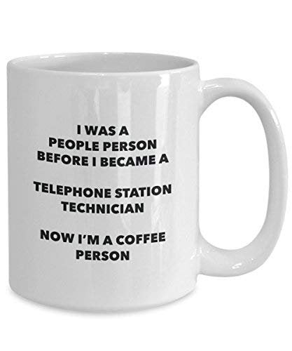 Telephone Station Technician Coffee Person Mug - Funny Tea Cocoa Cup - Birthday Christmas Coffee Lover Cute Gag Gifts Idea
