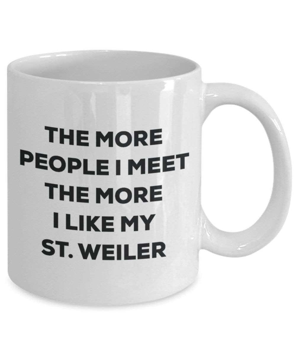 The more people i meet the more i Like My St. Weiler mug – Funny Coffee Cup – Christmas Dog Lover cute GAG regalo idea 11oz Infradito colorati estivi, con finte perline