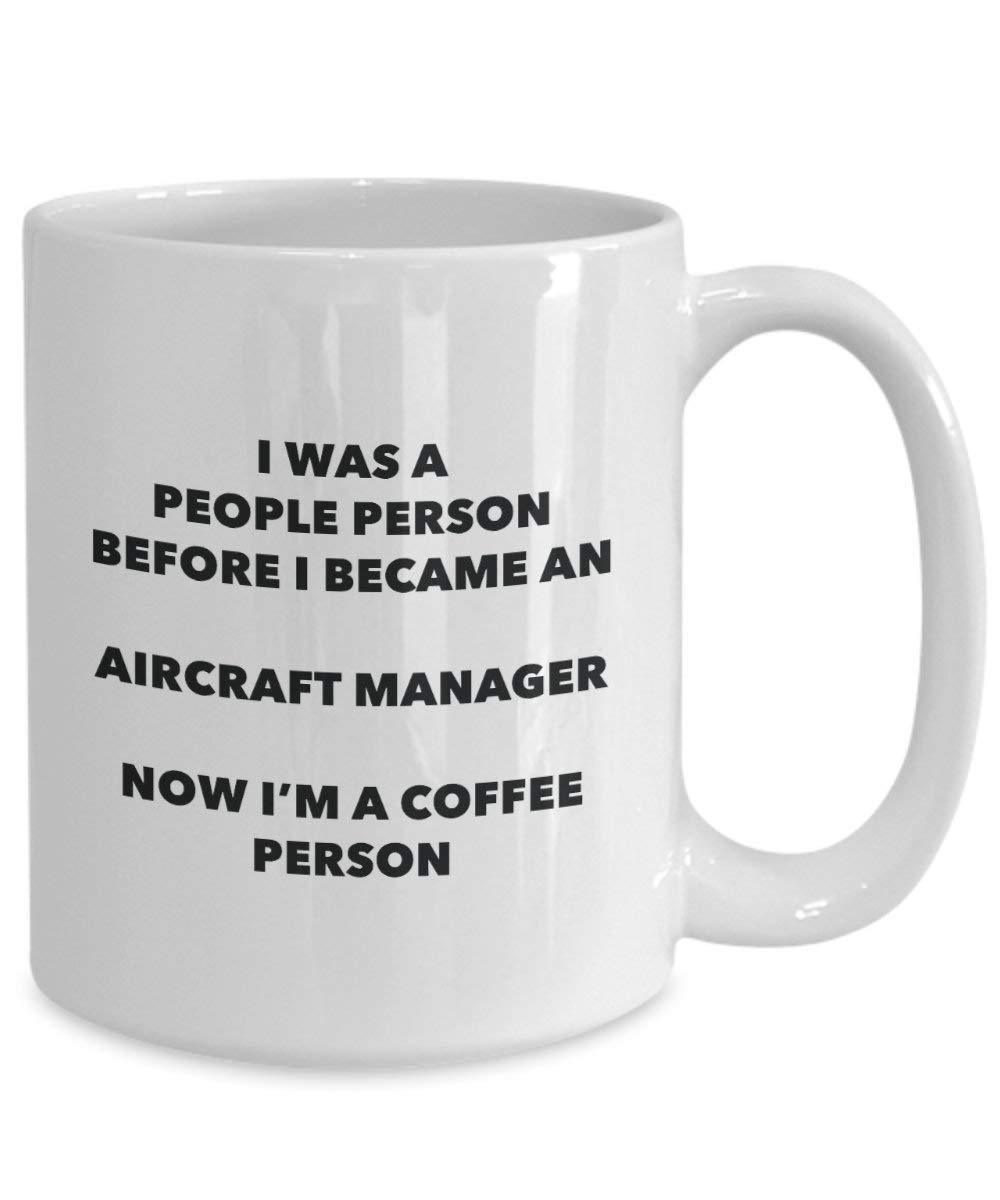 Aircraft Manager personne à café Mug Tasse à thé de cacao – rigolo – Anniversaire de Noël amateur de café mignon Gag Gifts Idée 15oz blanc