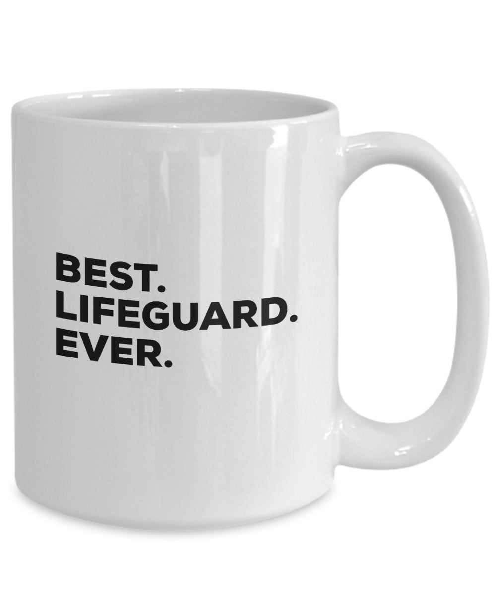 Lifeguard Mug - Best Lifeguard Ever Coffee Cup - Lifeguard Gifts - For Lifeguards - Red Funny Gag - Inexpensive - Can Even Add To Gift Bag Basket Box