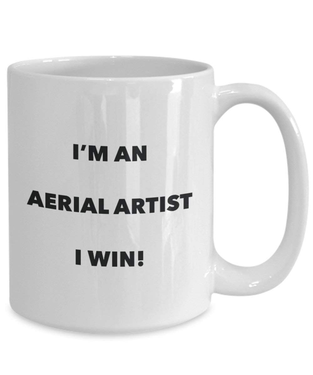 Antenne Artiste Mug – Je suis un Artiste d'antenne I Win. – Funny Tasse à café – Fantaisie anniversaire Idée de Gag cadeaux de Noël 11oz blanc