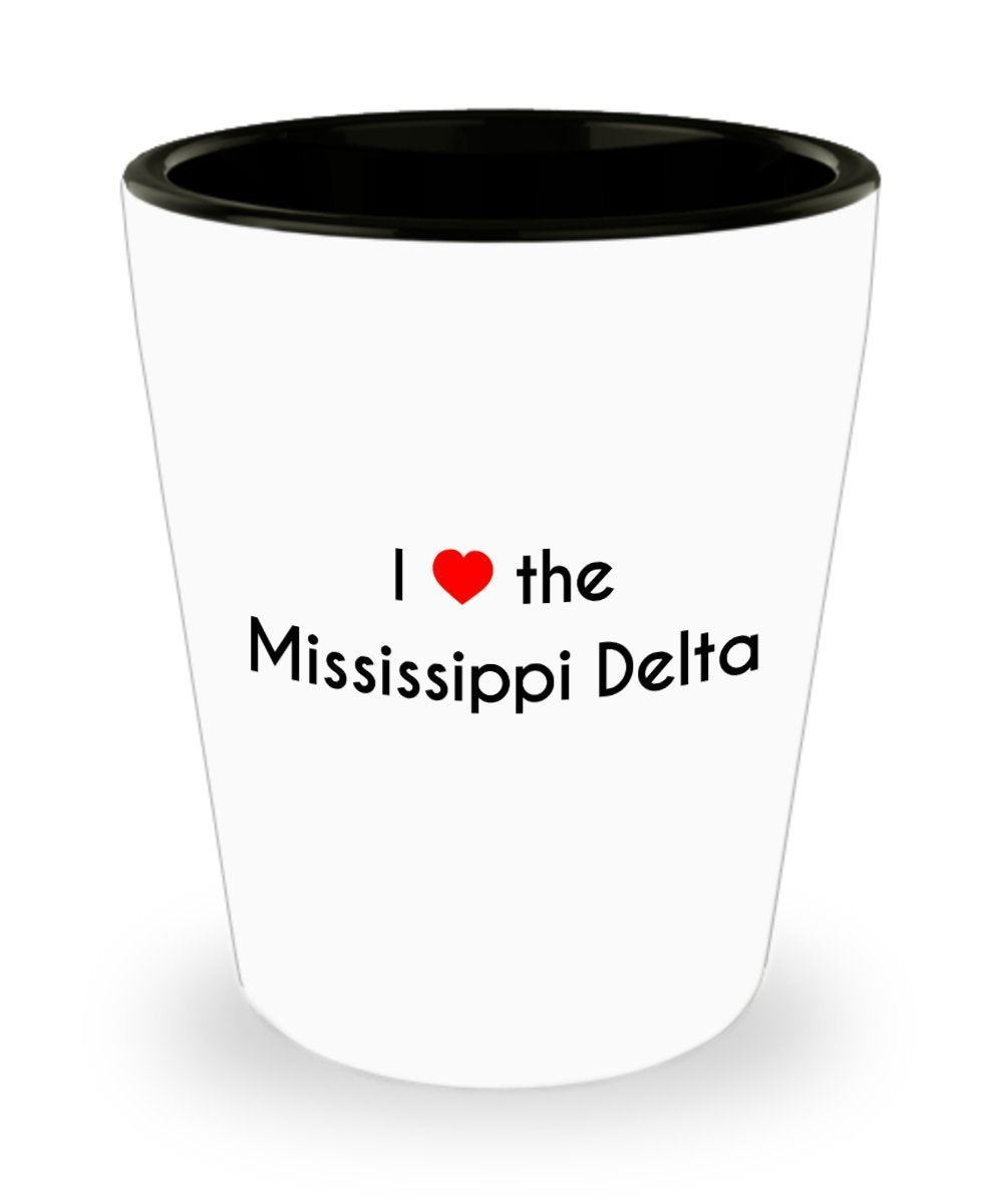I Love the Mississippi Delta Coffee Mug - Funny Tea Hot Cocoa Coffee Cup - Novelty Birthday Christmas Gag Gifts Idea