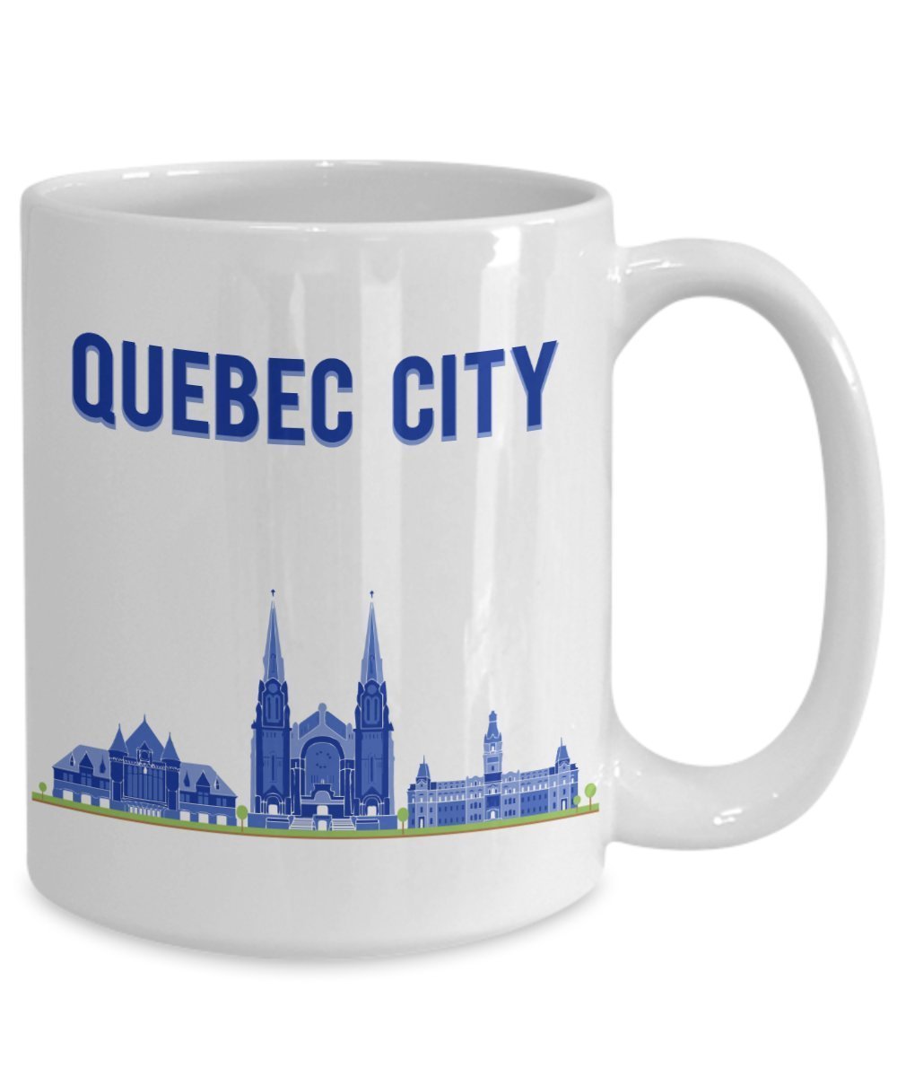 Quebec City Mug - Funny Tea Hot Cocoa Coffee Cup - Novelty Birthday Christmas Anniversary Gag Gifts Idea