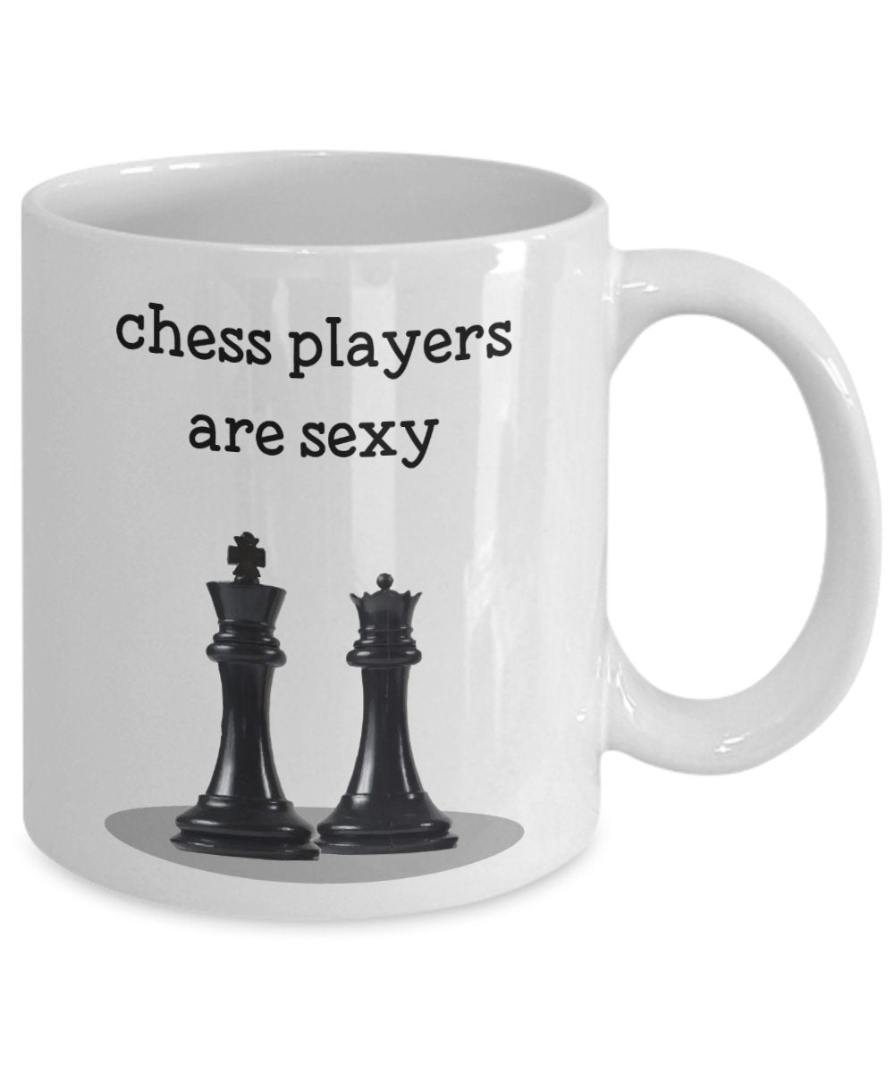 Tasse à café amusante pour joueur d'échecs - Cadeau fantaisie d'anniversaire de Noël 15oz blanc