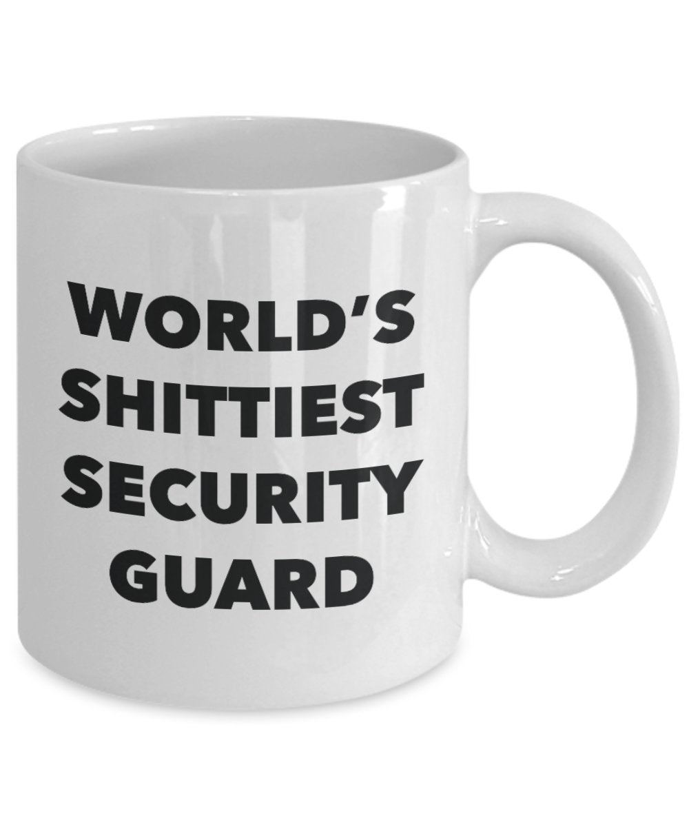 Security Guard Coffee Mug - World's Shittiest Security Guard - Gifts for Security Guard - Funny Novelty Birthday Present Idea