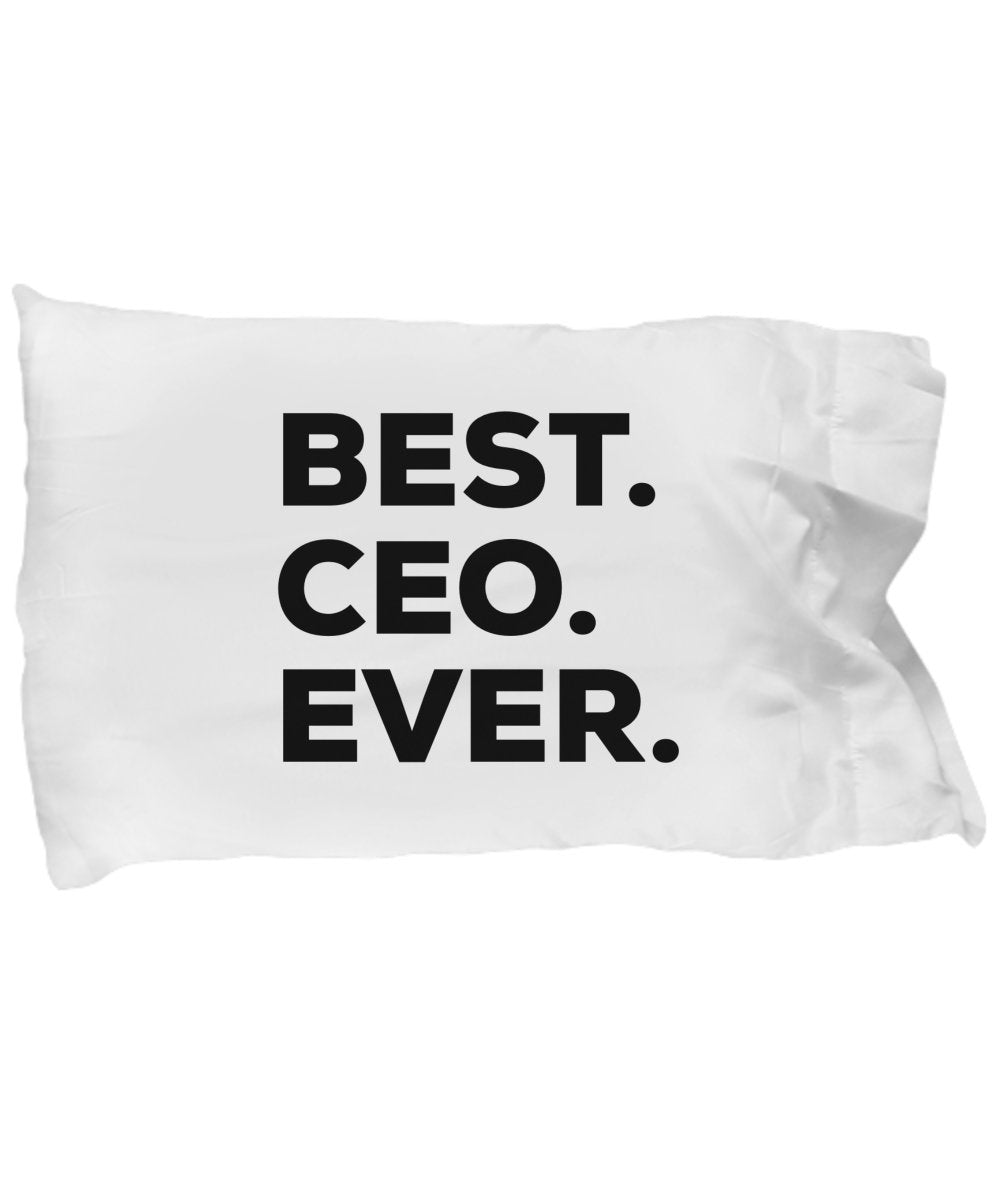 SpreadPassion CEO Pillow Case - Funny Best CEO Ever - CEO Gifts - For Funny Present Christmas Birthday Women Men