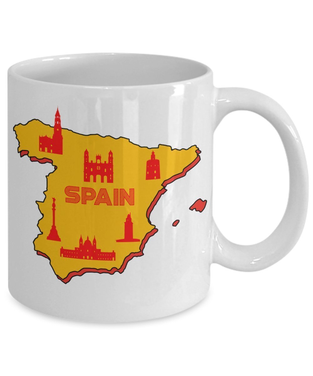 Tasse, Motiv: Spanien – Lustige Tee, Kakao, Kaffeetasse – Neuheit Geburtstag Weihnachten Jahrestag Gag Geschenk Idee