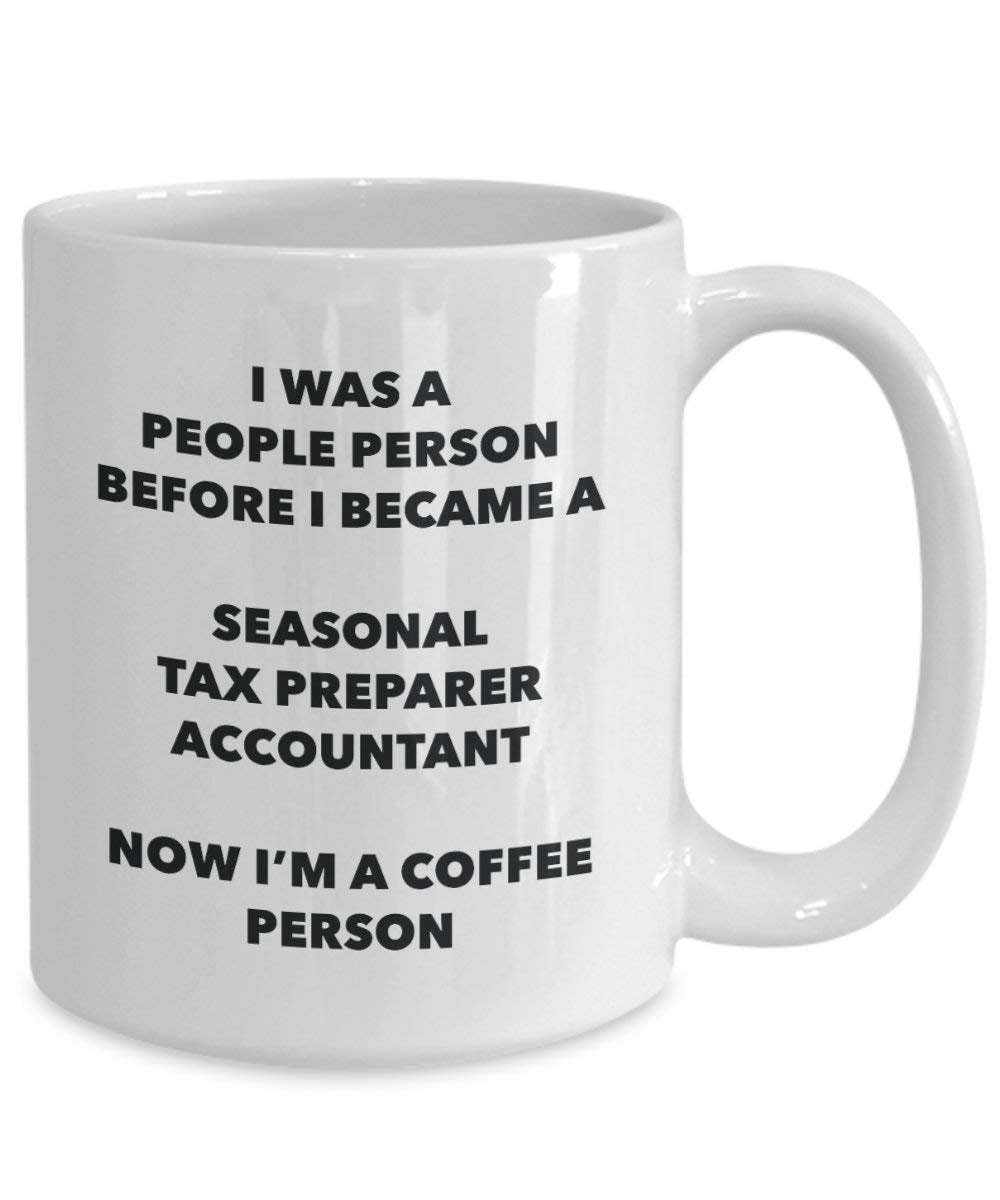 Seasonal Tax Vorbereiter Buchhalter Kaffee Person Tasse – Funny Tee Kakao-Tasse – Geburtstag Weihnachten Kaffee Lover Cute Gag Geschenke Idee 11oz weiß