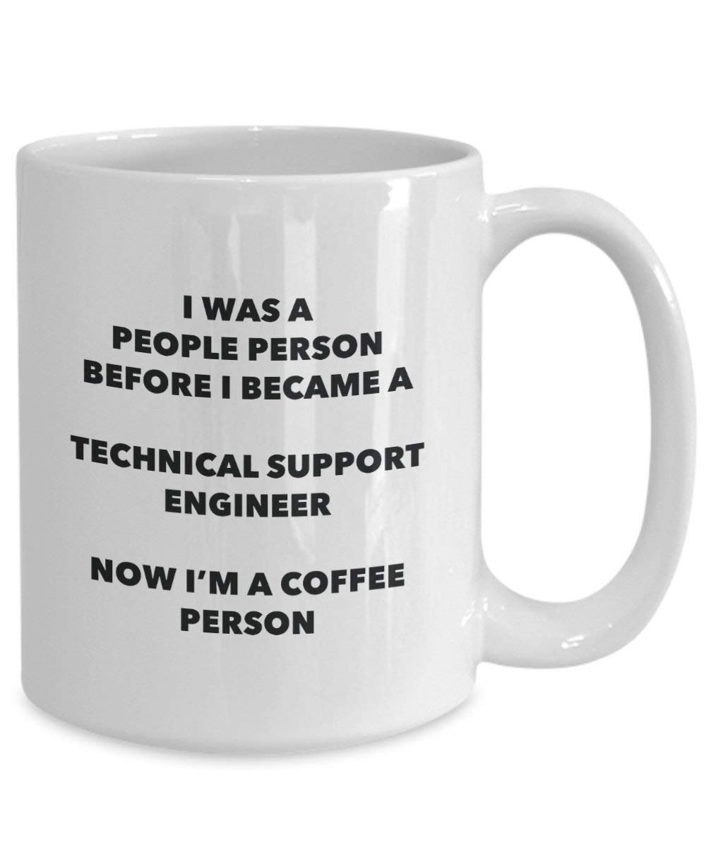Technische Unterstützung Ingenieur Kaffee Person Tasse – Funny Tee Kakao-Tasse – Geburtstag Weihnachten Kaffee Lover Cute Gag Geschenke Idee 15oz weiß