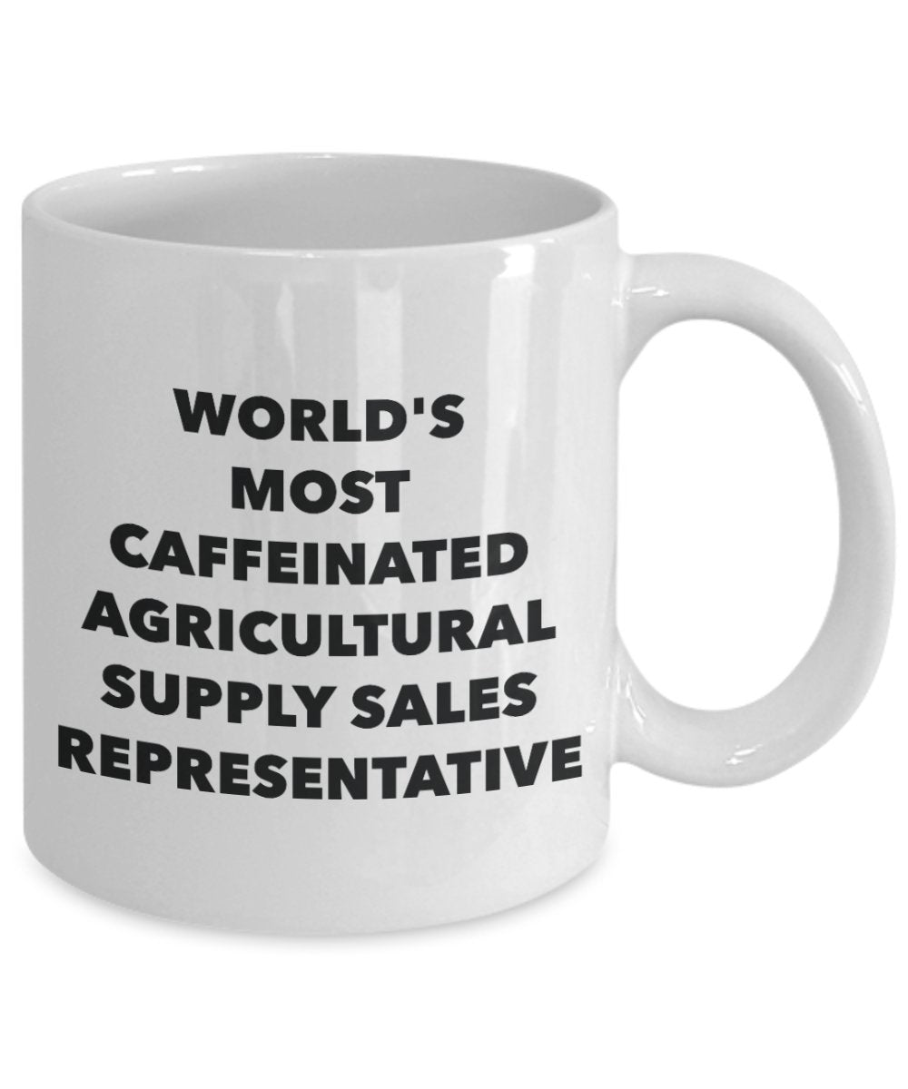 World's Most Caffeinated Agricultural Supply Sales Representative Mug - Funny Tea Hot Cocoa Coffee Cup - Novelty Birthday Christmas Anniversary Gag Gi