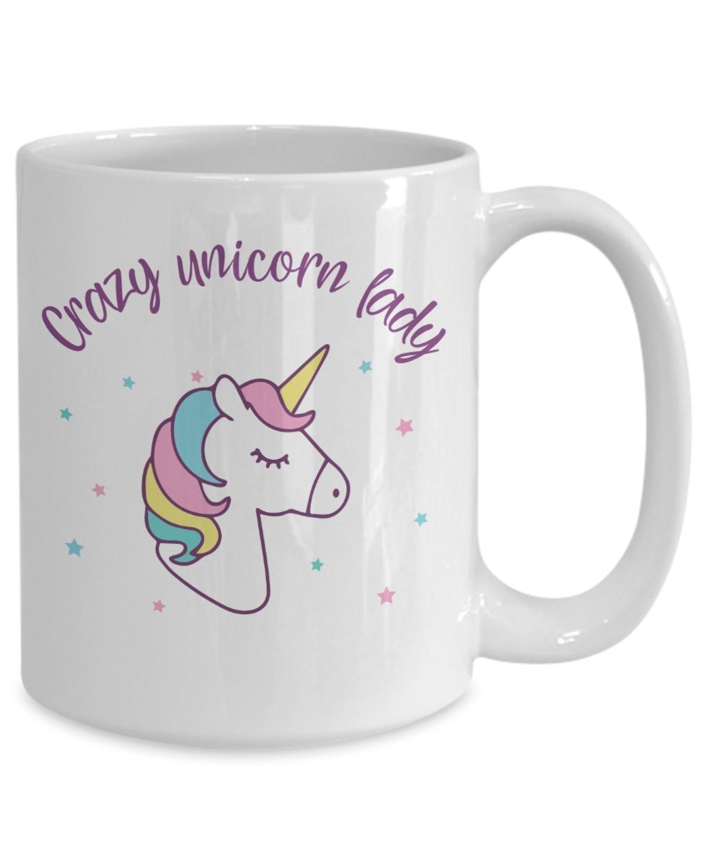Crazy Unicorn Lady Mug - Funny Coffee Cup - Unicorn Farting Rainbow mug - Unicorn Related Gifts