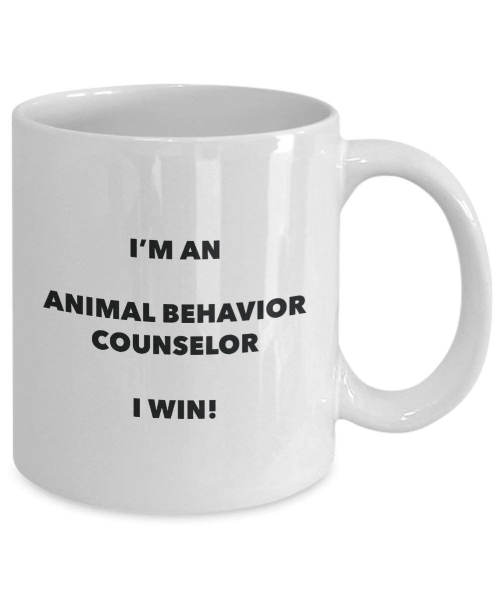 comportement Animal privé Mug – Je suis un Animal comportement privé I Win. – Funny Tasse à café – Fantaisie anniversaire Idée de Gag cadeaux de Noël 15oz blanc
