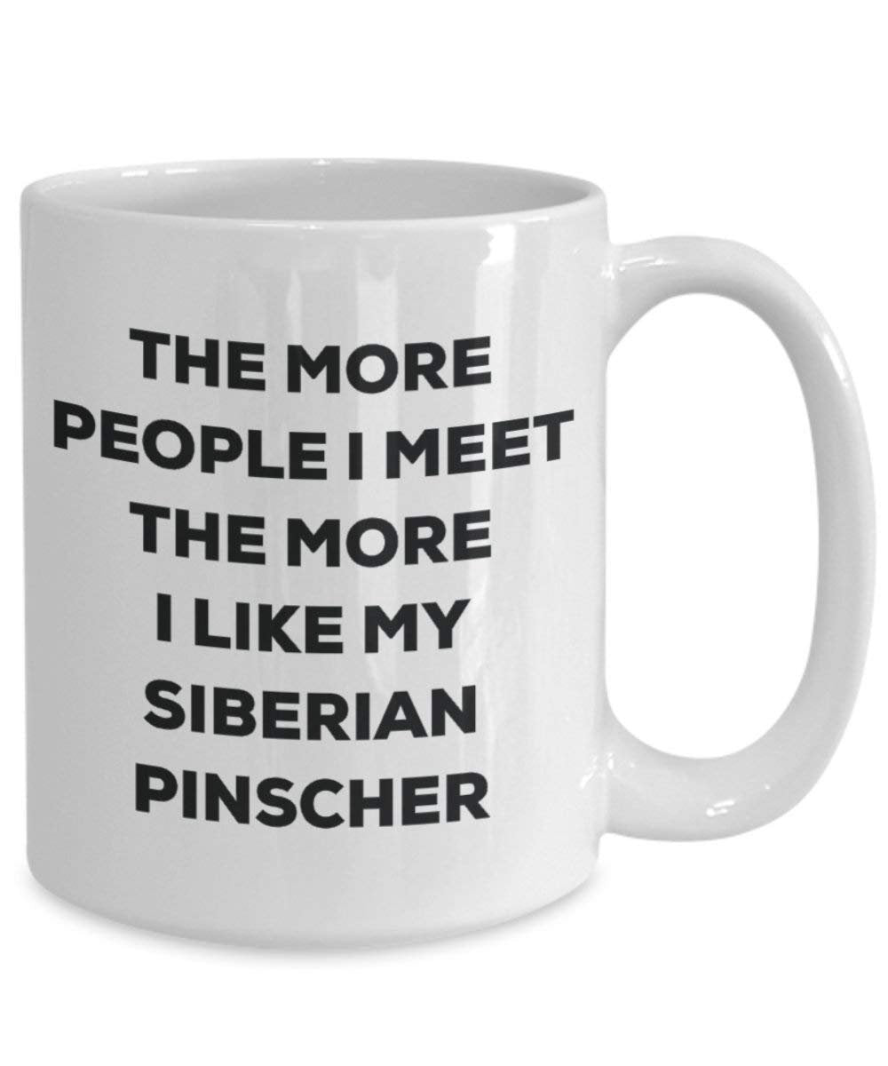 The more people i meet the more i Like My Siberian Pinscher mug – Funny Coffee Cup – Christmas Dog Lover cute GAG regalo idea 11oz Infradito colorati estivi, con finte perline