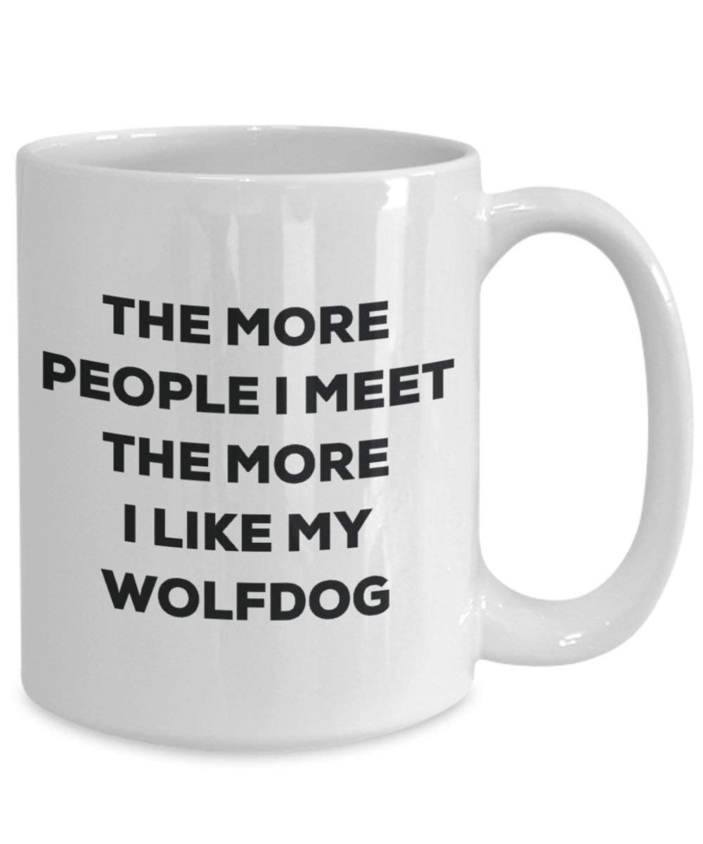 The more people i meet the more i Like My Wolfdog mug – Funny Coffee Cup – Christmas Dog Lover cute GAG regalo idea 15oz Infradito colorati estivi, con finte perline
