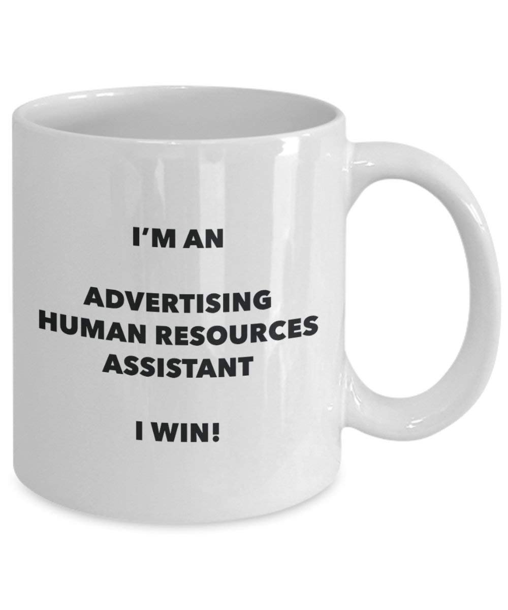 Werbung Echthaar Ressourcen Assistant Tasse – Ich bin ein Werbung Echthaar Ressourcen Assistant I Win. – Funny Kaffeetasse – Neuheit Geburtstag Weihnachten Gag Geschenke Idee 15oz weiß