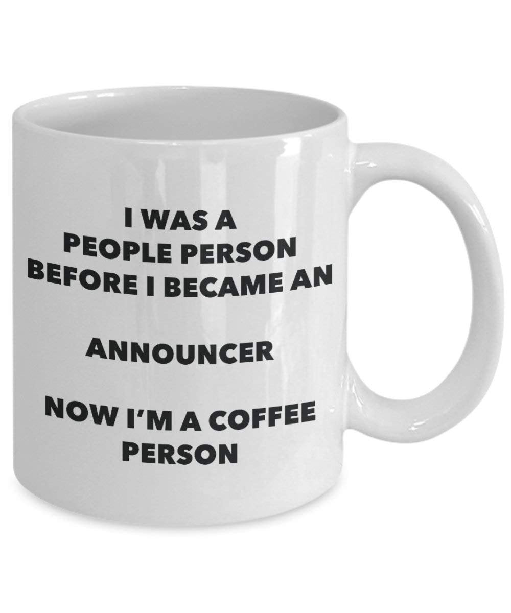 Announcer Coffee Person Mug - Funny Tea Cocoa Cup - Birthday Christmas Coffee Lover Cute Gag Gifts Idea