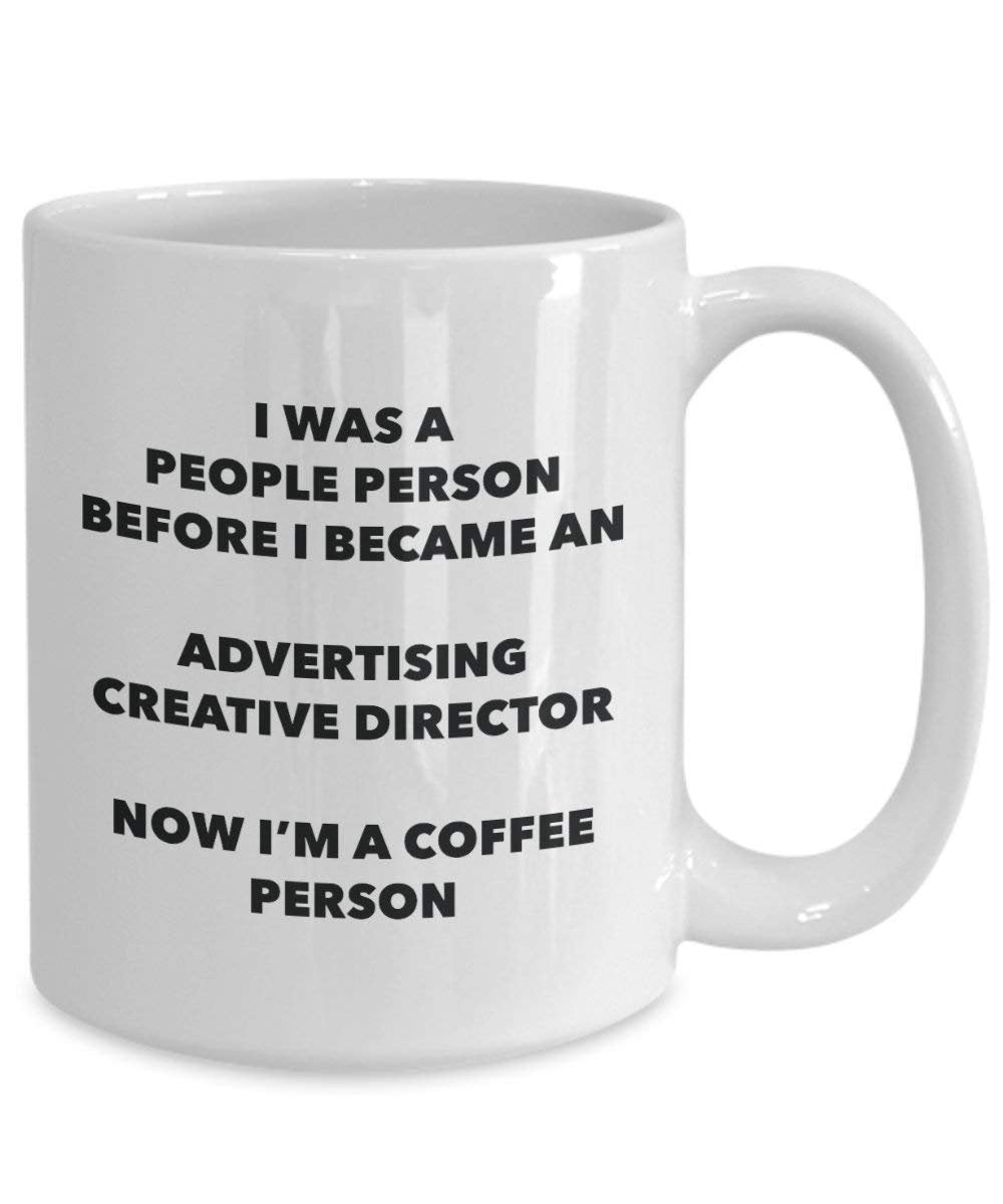 Pubblicità creative Director cacao persona – Tazza da tè caffè tazza – Birthday Christmas Coffee Lover cute GAG regalo idea 15oz Infradito colorati estivi, con finte perline