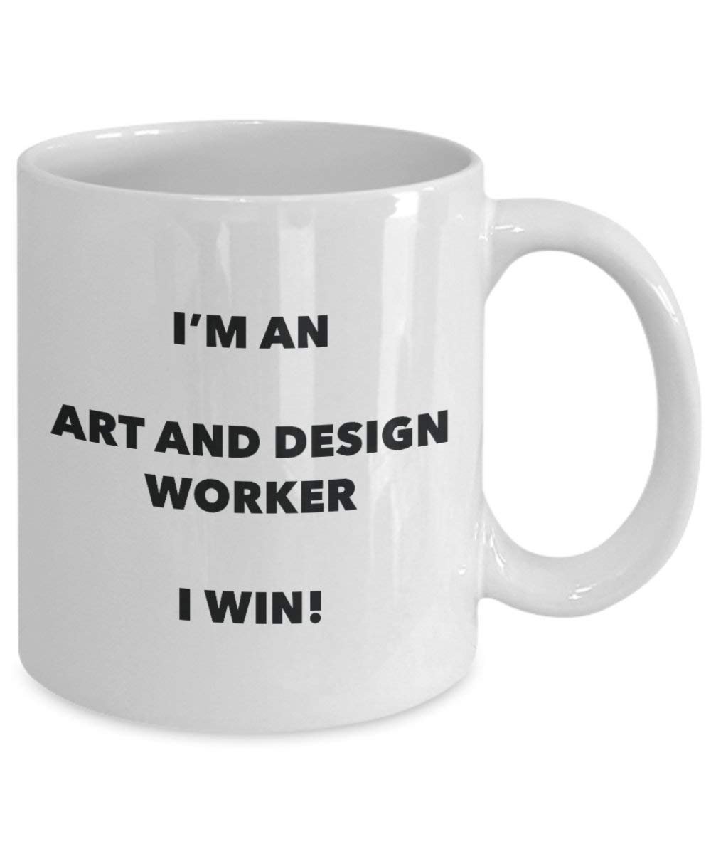 Arte e design Worker mug – I' m An Art and design Worker i Win. – Funny Coffee Cup – novelty Birthday Christmas GAG regalo idea 15oz Infradito colorati estivi, con finte perline