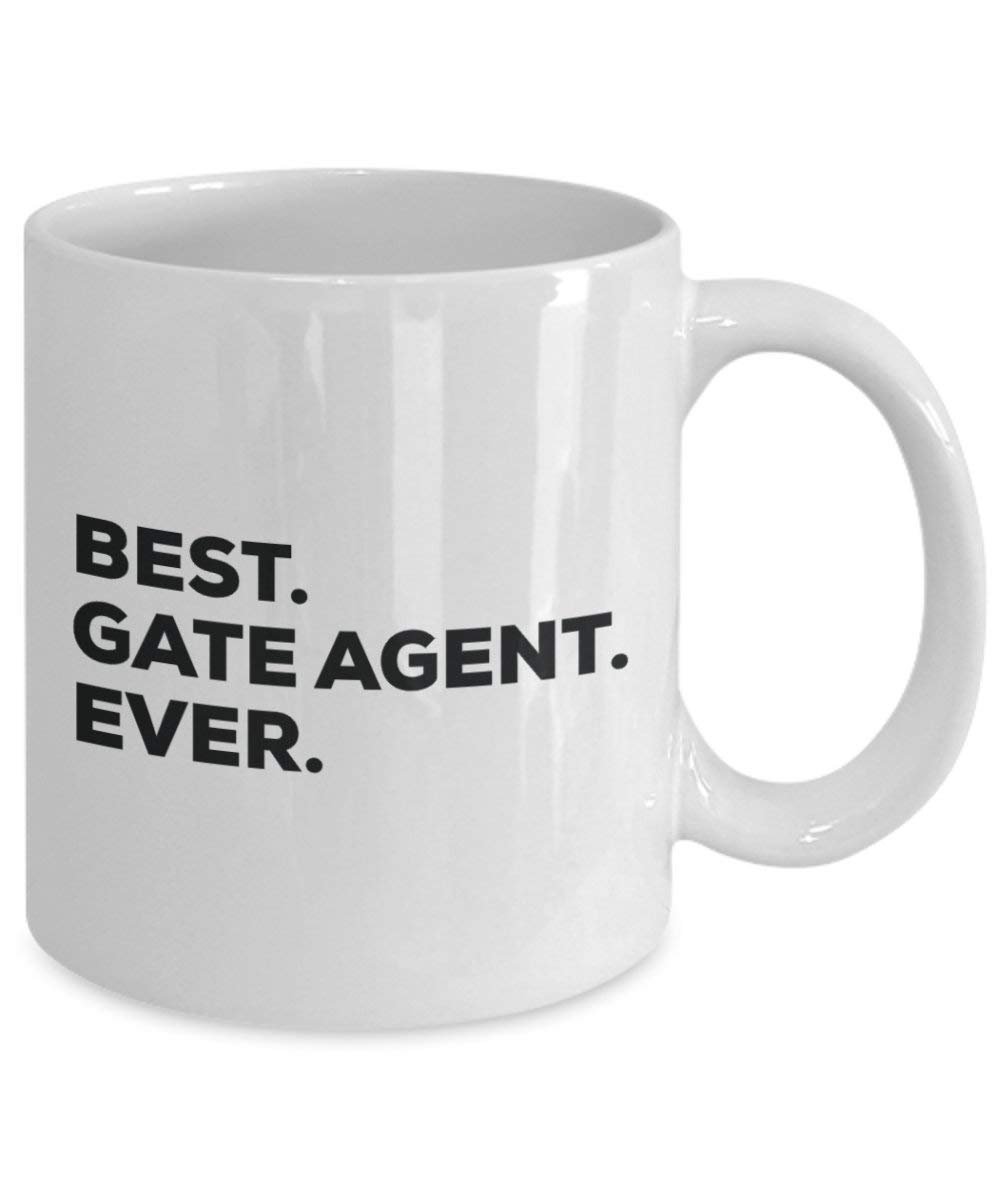 Meilleur Gate Agent jamais Mug rigolo – Tasse à café – Thank You Appréciation pour Noël Anniversaire Vacances Cadeau unique idées 15oz blanc