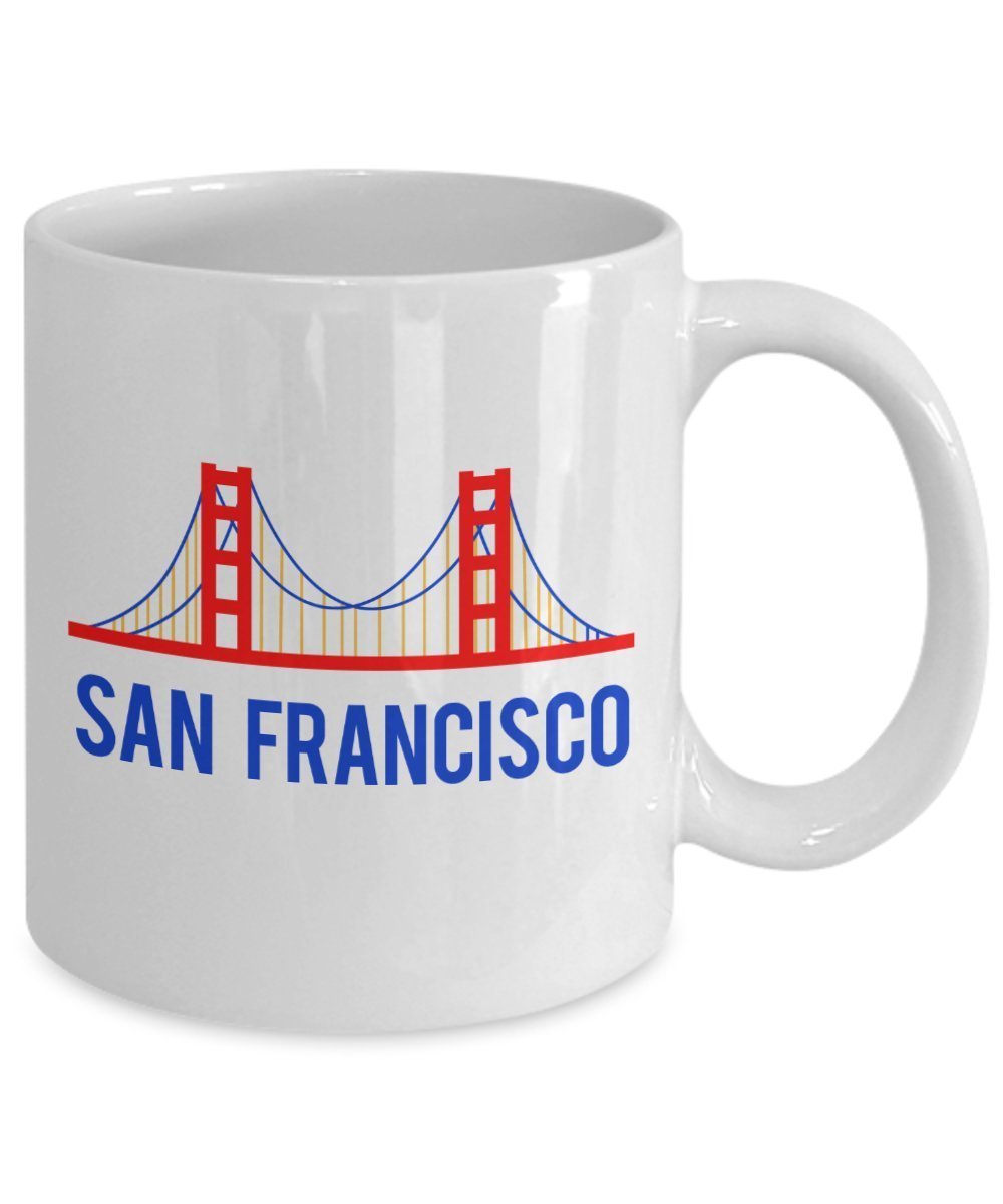 San Francisco Kaffeetasse – Lustige Teetasse für heiße Kakao-Kaffeetasse – Neuheit Geburtstags-Geschenkidee 11oz weiß
