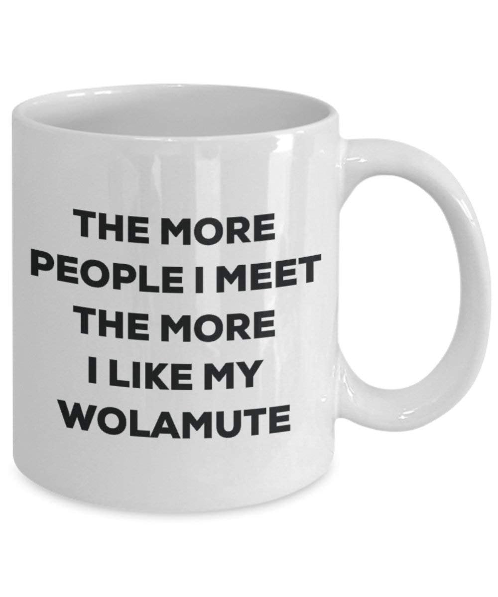 The more people i meet the more i Like My Wolamute mug – Funny Coffee Cup – Christmas Dog Lover cute GAG regalo idea 11oz Infradito colorati estivi, con finte perline