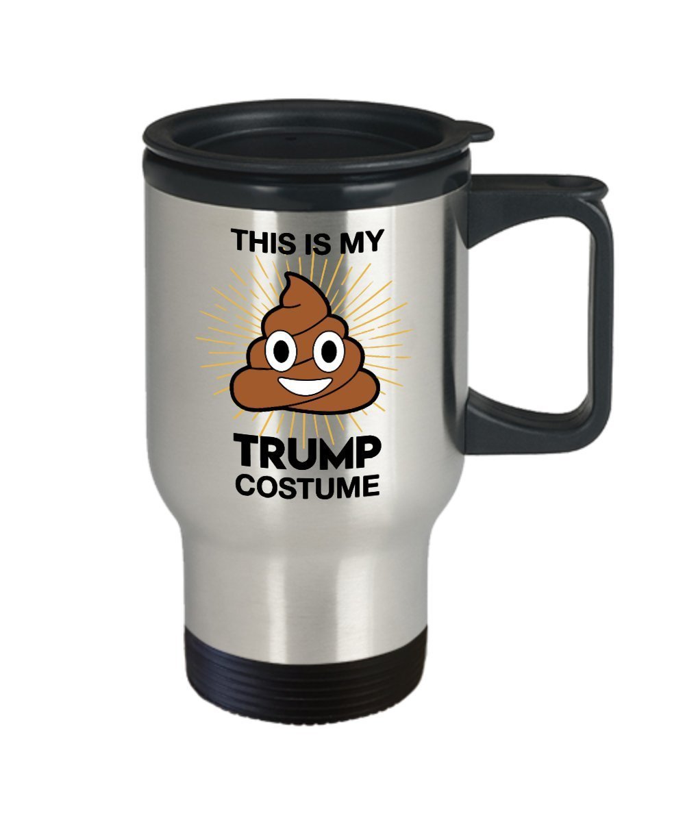 This is my Trump costume Coffee Travel Mug -Funny Anti Trump Mug - Mocking Trump Gift