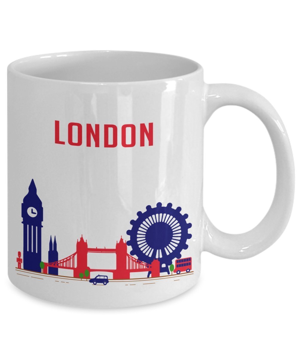 London Mug - Funny Tea Hot Cocoa Coffee Cup - Novelty Birthday Christmas Anniversary Gag Gifts Idea
