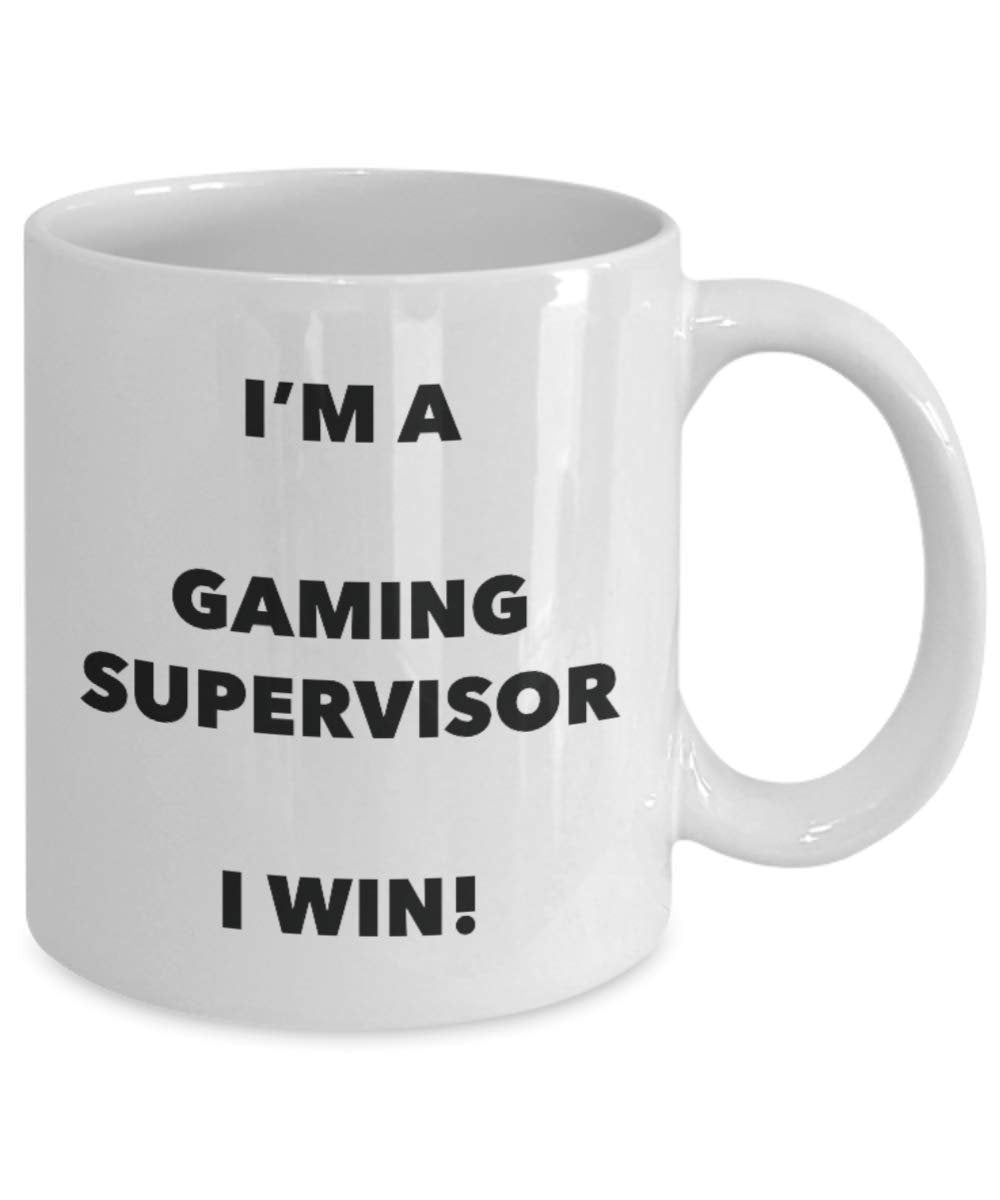 I'm a Gaming Supervisor Mug I win - Funny Coffee Cup - Novelty Birthday Christmas Gag Gifts Idea