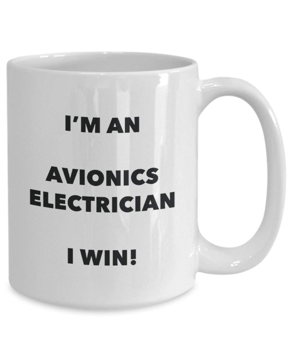 avionik Elektriker Tasse – Ich bin ein Avionics Elektriker I Win. – Funny Kaffeetasse – Neuheit Geburtstag Weihnachten Gag Geschenke Idee