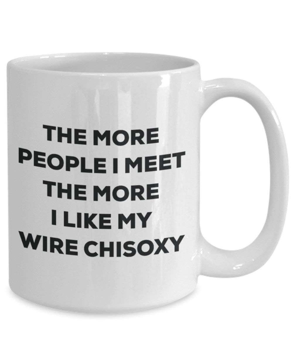 Le plus de personnes I Meet the More I Like My fils Chisoxy Mug de Noël – Funny Tasse à café – amateur de chien mignon Gag Gifts Idée 11oz blanc