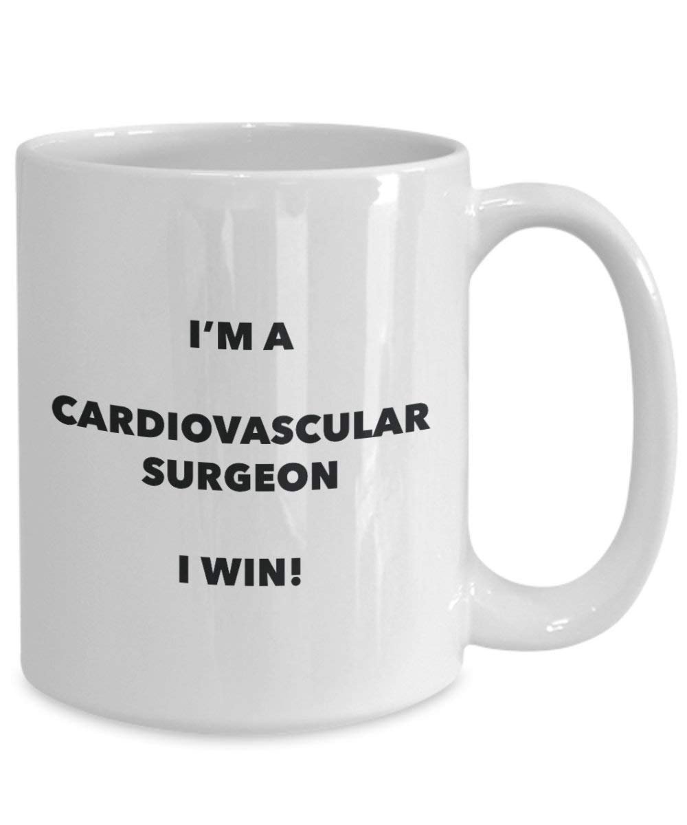 Cardiovascular Surgeon Mug - I'm a Cardiovascular Surgeon I win! - Funny Coffee Cup - Novelty Birthday Christmas Gag Gifts Idea