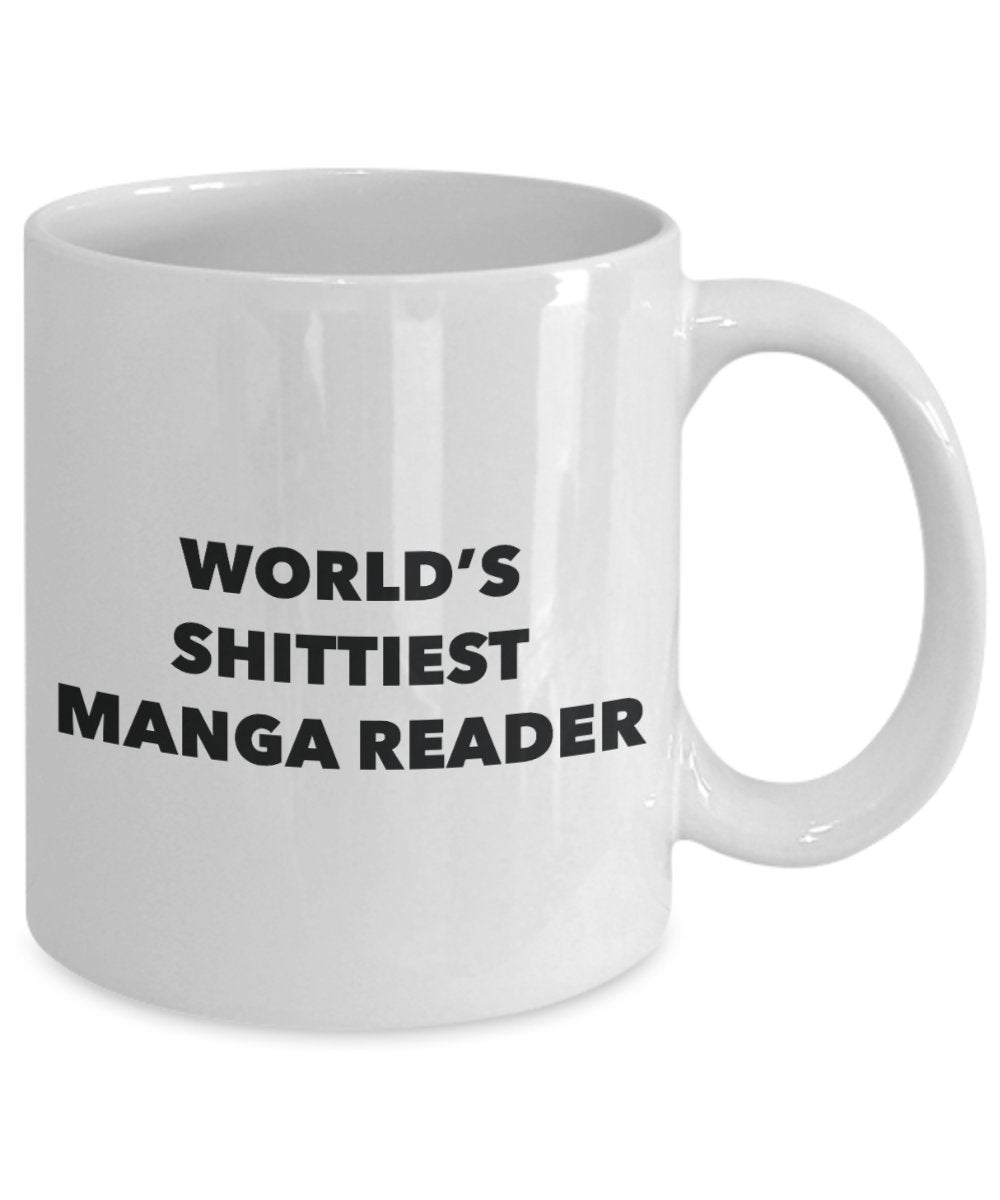 Manga Reader Coffee Mug - World's Shittiest Manga Reader - Manga Reader Gifts - Funny Novelty Birthday Present Idea
