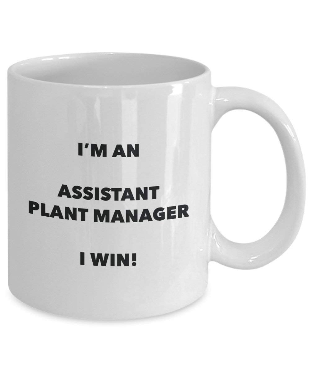Assistant Plante Assistant de manager Mug – Je suis un Manager I Win. – Funny Tasse à café – Fantaisie anniversaire Idée de Gag cadeaux de Noël 11oz blanc