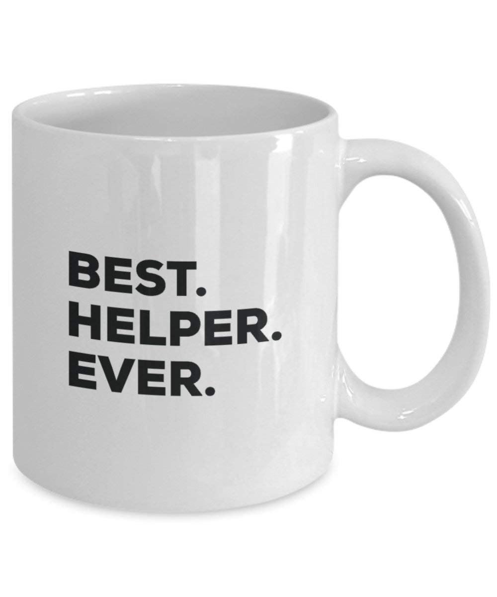 Best Helper Ever Mug - Funny Coffee Cup -Thank You Appreciation for Christmas Birthday Holiday Unique Gift Ideas