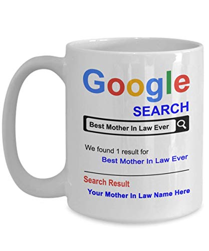 Personalized Mother In Law Mug - Best Mother In Law Ever Coffee Cup - Personalized Mother's day Gifts - Gift for Mother In Law - Thank you gifts for Christmas Birthday