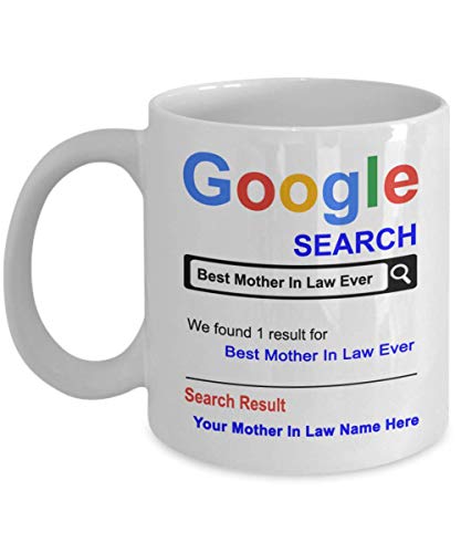 Personalized Mother In Law Mug - Best Mother In Law Ever Coffee Cup - Personalized Mother's day Gifts - Gift for Mother In Law - Thank you gifts for Christmas Birthday