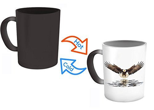 Eagles Mug - Eagle Flying Mug - Color Changing Mug - Heat Changing Coffee Mug- 11 Oz Ceramic Mug