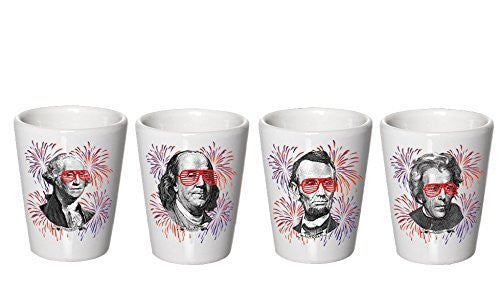 4th of July Shot Glasses - Cups - 1776 - President Shot Glasses - Decor