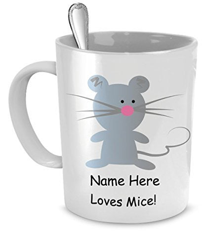 Gift for mouse lovers - Personalized mouse mug - Mice lovers