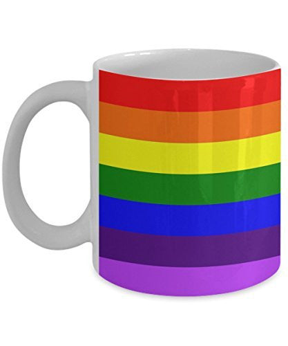 Rainbow Coffee Mug - Rainbow Flag Mug - Rainbow Mug - Rainbow Gifts- Rainbow Flag