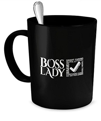Boss Lady Mug - Boss Lady Gift - Gift for Boss Women - Boss Lady Coffee Mug Black