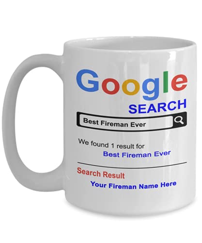 Personalized Fireman Mug - Fireman Gifts - Custom Fireman Mug - Fireman Birthday Anniversary Christmas Gift Idea