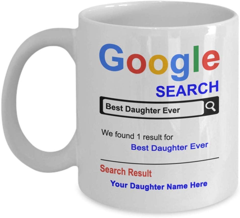 Personalized Daughter Mug - Best Daughter Ever Coffee Cup - Customized Name Daughter Gifts - Gift for Daughter - Christmas Birthday