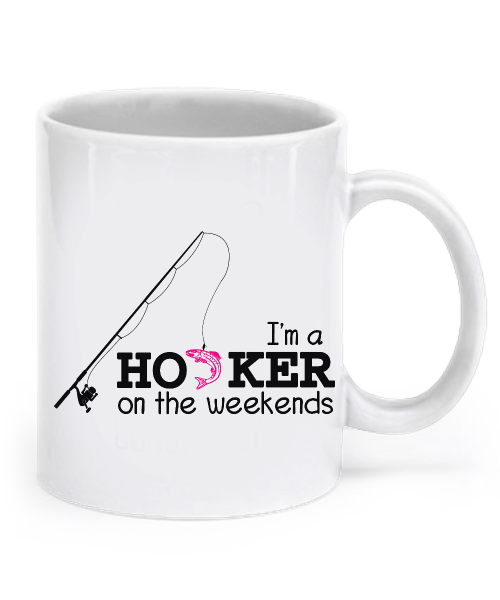 Hooker on the weekends mug