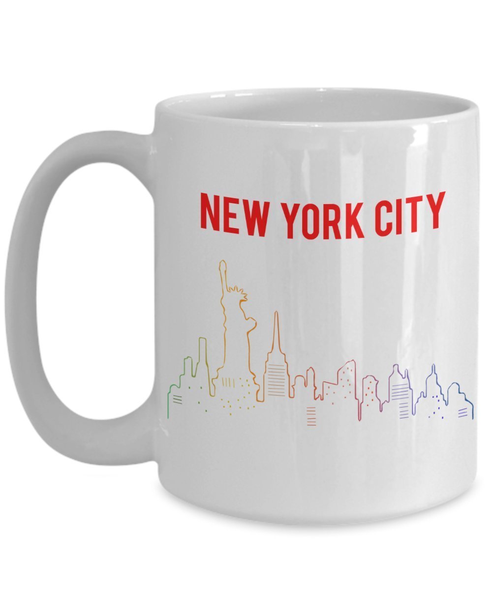 New York City Mug - Funny Tea Hot Cocoa Coffee Cup - Novelty Birthday Christmas Anniversary Gag Gifts Idea